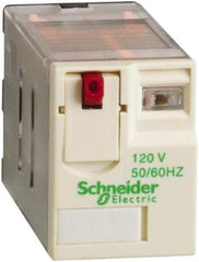 Schneider Electric - 3,750 VA Power Rating, Electromechanical Plug-in General Purpose Relay - 15 Amp at 250 VAC & 28 VDC, 2CO, 120 VAC - USA Tool & Supply