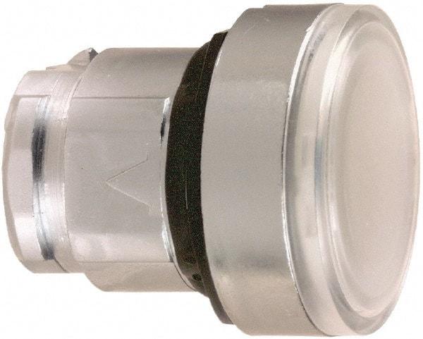 Schneider Electric - 22mm Mount Hole, Flush, Pushbutton Switch Only - Round, White Pushbutton, Nonilluminated, Momentary (MO) - USA Tool & Supply