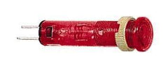 Schneider Electric - 24 V Red Lens LED Pilot Light - Quick Connect Tag Connector, 10mm Wide - USA Tool & Supply