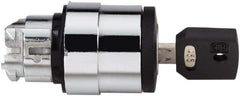 Schneider Electric - 22mm Mount Hole, 3 Position, Key Operated, Selector Switch - Black, Momentary (MO), Nonilluminated, Shock, Vibration and Water Resistant - USA Tool & Supply