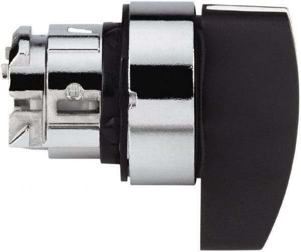 Schneider Electric - 22mm Mount Hole, 2 Position, Handle Operated, Selector Switch - Black, Momentary (MO), Nonilluminated, Shock, Vibration and Water Resistant - USA Tool & Supply