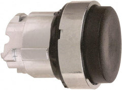 Schneider Electric - 22mm Mount Hole, Extended Straight, Pushbutton Switch Only - Round, Black Pushbutton, Nonilluminated, Momentary (MO) - USA Tool & Supply