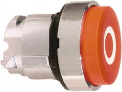 Schneider Electric - 22mm Mount Hole, Extended Straight, Pushbutton Switch Only - Round, Red Pushbutton, Nonilluminated, Momentary (MO) - USA Tool & Supply