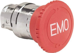 Schneider Electric - Extended Mushroom Head Pushbutton Switch Head - Red, Round Button, Nonilluminated - USA Tool & Supply