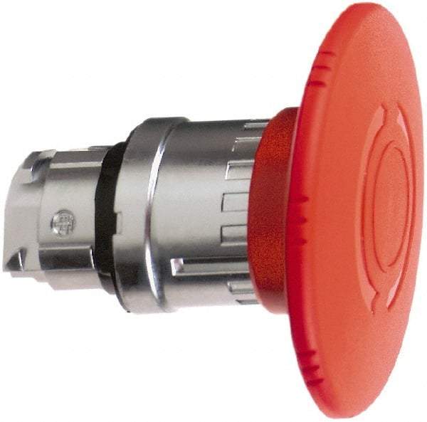 Schneider Electric - 22mm Mount Hole, Extended Mushroom Head, Pushbutton Switch Only - Round, Red Pushbutton, Maintained (MA), Momentary (MO) - USA Tool & Supply