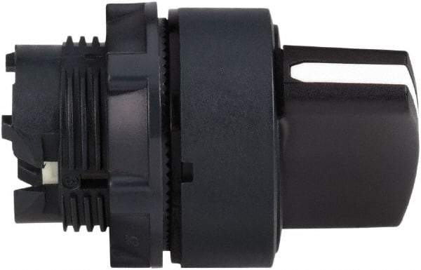 Schneider Electric - 22mm Mount Hole, 3 Position, Handle Operated, Selector Switch Only - Black, Momentary (MO), Nonilluminated, Shock, Vibration and Water Resistant - USA Tool & Supply