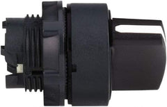 Schneider Electric - 22mm Mount Hole, 3 Position, Handle Operated, Selector Switch Only - Black, Momentary (MO), Nonilluminated, Shock, Vibration and Water Resistant - USA Tool & Supply