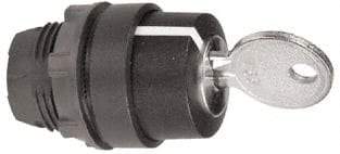 Schneider Electric - 22mm Mount Hole, 3 Position, Key Operated, Selector Switch Only - Black, Maintained (MA), Shock, Vibration and Water Resistant - USA Tool & Supply