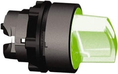 Schneider Electric - 22mm Mount Hole, 3 Position, Handle Operated, Selector Switch Only - Green, Momentary (MO), Illuminated, Shock, Vibration and Water Resistant - USA Tool & Supply