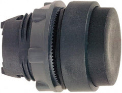 Schneider Electric - 22mm Mount Hole, Extended Straight, Pushbutton Switch Only - Round, Black Pushbutton, Nonilluminated, Maintained (MA) - USA Tool & Supply