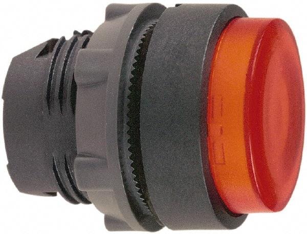 Schneider Electric - 22mm Mount Hole, Extended Straight, Pushbutton Switch Only - Round, Red Pushbutton, Illuminated, Maintained (MA) - USA Tool & Supply