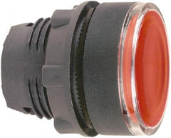 Schneider Electric - 22mm Mount Hole, Flush, Pushbutton Switch Only - Round, Red Pushbutton, Illuminated, Momentary (MO) - USA Tool & Supply