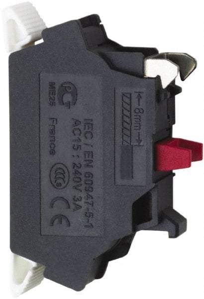 Schneider Electric - Electrical Switch Contact Block - Spring Clamp Terminal - USA Tool & Supply
