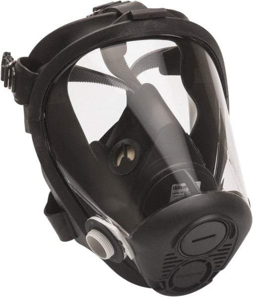 North - Series RU6500, Size S Full Face Respirator - 5-Point Suspension, Threaded Connection - USA Tool & Supply