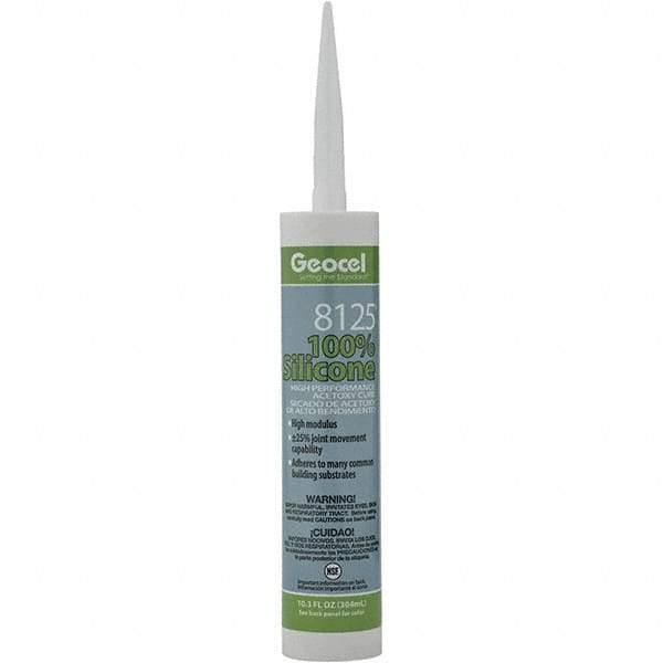 Geocel - 10.3 oz Tube Clear Silicone Cure Sealant - Outdoor - USA Tool & Supply