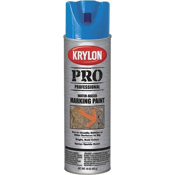 Krylon - 15 fl oz Blue Marking Paint - Water Base Formula - USA Tool & Supply
