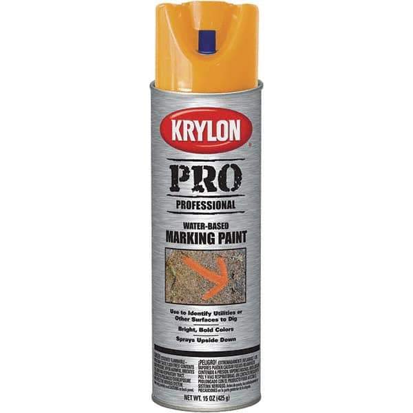 Krylon - 15 fl oz Orange Marking Paint - Water Base Formula - USA Tool & Supply