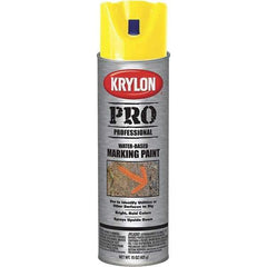 Krylon - 15 fl oz Yellow Marking Paint - Water Base Formula - USA Tool & Supply