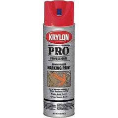 Krylon - 15 fl oz Red Marking Paint - Solvent Base Formula - USA Tool & Supply