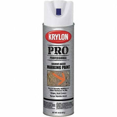 Krylon - 15 fl oz White Marking Paint - Solvent Base Formula - USA Tool & Supply