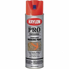 Krylon - 15 fl oz Red/Orange Marking Paint - Solvent Base Formula - USA Tool & Supply