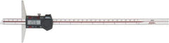 SPI - 0mm to 300mm ABS Plastic (Case) Electronic Depth Gage - 0.04mm Accuracy, 0.01mm Resolution, 4" Base Length - USA Tool & Supply