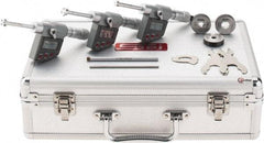SPI - 0.275 to 0.5", IP65, Carbide Face Chrome Plated Finish, Electronic Inside Micrometer - 0.00005" Resolution, 0.00016" Accuracy, 53.5" Gage Depth - USA Tool & Supply