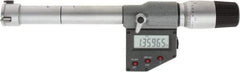 SPI - 0.8" to 1", IP65, Carbide Face Chrome Plated Finish, Electronic Inside Micrometer - 0.00005" Resolution, 0.00016" Accuracy, 90" Gage Depth - USA Tool & Supply