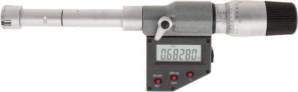 SPI - 0.65" to 0.8", IP65, Carbide Face Chrome Plated Finish, Electronic Inside Micrometer - 0.00005" Resolution, 0.00016" Accuracy, 80" Gage Depth - USA Tool & Supply