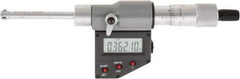 SPI - 0.275" to 0.35", IP65, Carbide Face Chrome Plated Finish, Electronic Inside Micrometer - 0.00005" Resolution, 0.00016" Accuracy, 53.5" Gage Depth - USA Tool & Supply