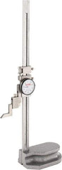 SPI - 12" Stainless Steel Dial Height Gage - 0.001" Graduation, Accurate to 0.0015", Dial Display - USA Tool & Supply