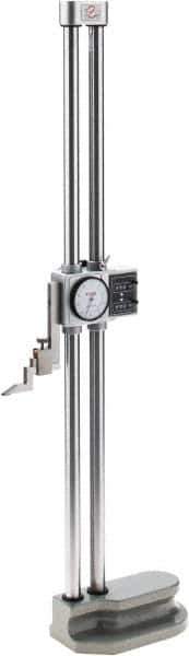 SPI - 24" Stainless Steel Dial Height Gage - 0.001" Graduation, Accurate to 0.002", Dial and Counter Display - USA Tool & Supply