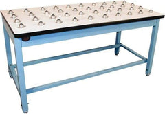 Proline - 72 Wide x 36" Deep x 30" High, Plastic Laminate Workbench - T-Molded Edge, Fixed Legs, Blue - USA Tool & Supply