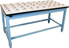 Proline - 60 Wide x 36" Deep x 30" High, Plastic Laminate Workbench - T-Molded Edge, Fixed Legs, Blue - USA Tool & Supply