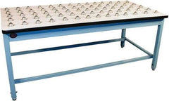 Proline - 72 Wide x 30" Deep x 30" High, Plastic Laminate Workbench - T-Molded Edge, Fixed Legs, Blue - USA Tool & Supply