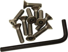 Acorn Engineering - #10-32, 3/4" Long Hex Drive Machine Screw - Flat Head, Grade 18-8 Stainless Steel, Uncoated - USA Tool & Supply