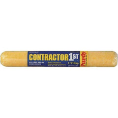 Purdy - 1/2" Nap, 18" Wide Paint Roller Cover - Smooth to Semi-Smooth Texture, Polyester - USA Tool & Supply