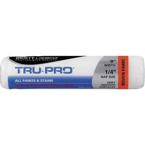 Bestt-Liebco - 1/4" Nap, 9" Wide Paint Roller Cover - Smooth Texture, Woven - USA Tool & Supply
