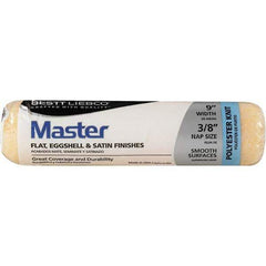 Bestt-Liebco - 3/8" Nap, 9" Wide Paint Roller Cover - Smooth Texture, Polyester - USA Tool & Supply