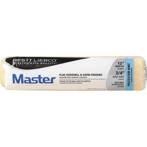 Bestt-Liebco - 3/4" Nap, 12" Wide Paint Roller Cover - Smooth Texture, Polyester - USA Tool & Supply