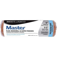 Bestt-Liebco - 1/2" Nap, 9" Wide Paint Roller Cover - Smooth Texture, Polyester - USA Tool & Supply