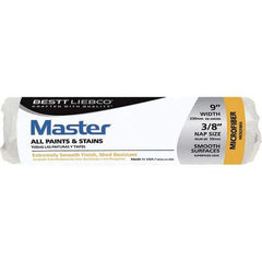 Bestt-Liebco - 3/8" Nap, 9" Wide Paint Roller Cover - Smooth Texture, Microfiber - USA Tool & Supply