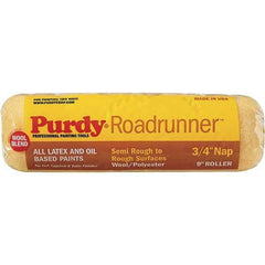 Purdy - 3/4" Nap, 9" Wide Paint Roller Cover - Semi-Smooth to Extra-Rough Texture, 50/50 Polyester & Wool Blend - USA Tool & Supply