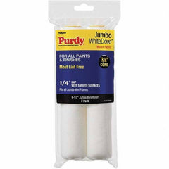 Purdy - 1/4" Nap, 6-1/2" Wide Paint Roller Cover - Smooth to Semi-Smooth Texture, Dralon - USA Tool & Supply