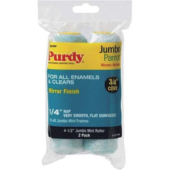 Purdy - 1/4" Nap, 4-1/2" Wide Paint Roller Cover - Smooth Texture, Woven Mohair - USA Tool & Supply
