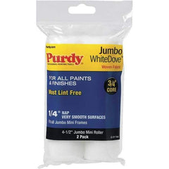 Purdy - 1/4" Nap, 4-1/2" Wide Paint Roller Cover - Smooth to Semi-Smooth Texture, Dralon - USA Tool & Supply