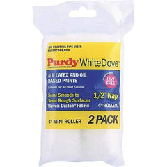 Purdy - 1/2" Nap, 4" Wide Paint Roller Cover - Smooth to Semi-Smooth Texture, Dralon - USA Tool & Supply