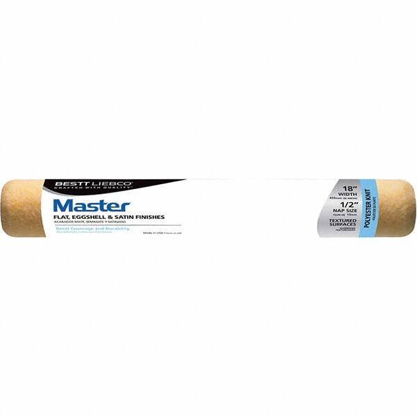 Bestt-Liebco - 1/2" Nap, 18" Wide Paint Roller Cover - Smooth Texture, Polyester - USA Tool & Supply