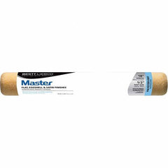Bestt-Liebco - 1/2" Nap, 18" Wide Paint Roller Cover - Smooth Texture, Polyester - USA Tool & Supply