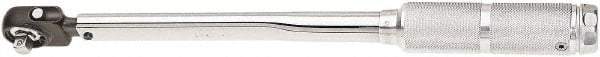 Sturtevant Richmont - 3/8" Drive Micrometer Fixed Head Torque Wrench - 15 Ft/Lb to 75 Ft/Lb Torque, 14" OAL, 1/2 Ft/Lb Graduation, Ratchet Head - USA Tool & Supply